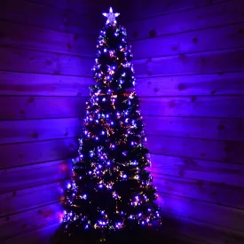 120cm 4ft Indoor Fibre Optic Star Christmas Tree with Red and Blue LEDs