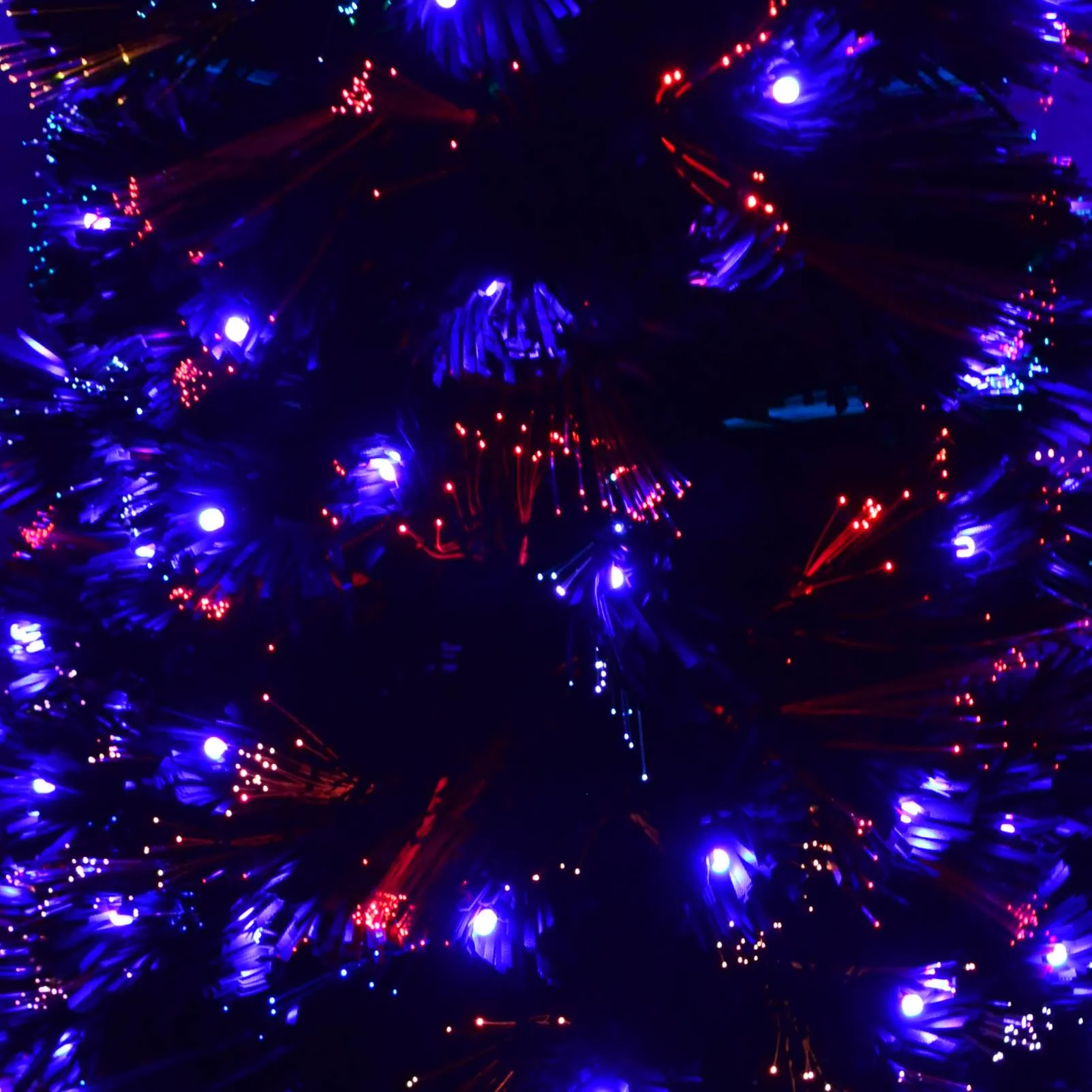 120cm 4ft Indoor Fibre Optic Star Christmas Tree with Red and Blue LEDs