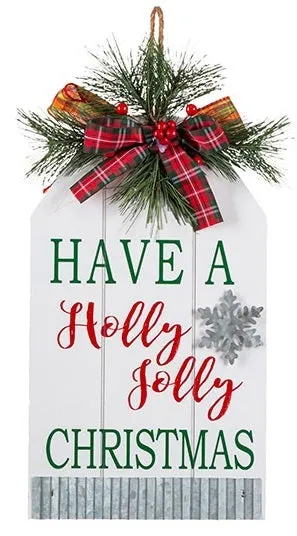 13.7" Double-Sided Holiday Wall Decor (Fall/Christmas)