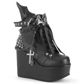 5 Inch Wedge Platform POISON-107 Black Pu