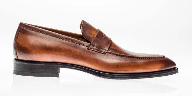 AMBERES LOAFER by JOSE REAL Made in Italy-Color cognac