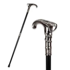 Arthur Wooden Walking Stick With Cobra Head Handle