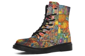 Blotter Patch Art Combat Boots