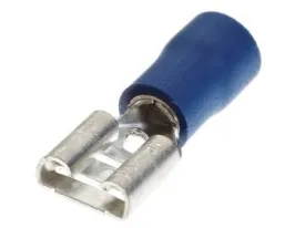 Blue Female Spade 6.3mm Terminals, Non insulated / Pack of 100