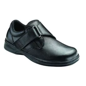 Broadway 510 - Men's Black Leather Orthopedic Shoe - Diabetic, Adjustable