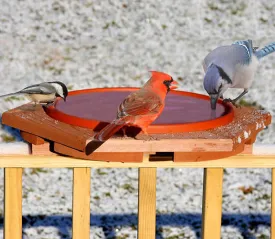 Cedar Heated Deck Bird Bath