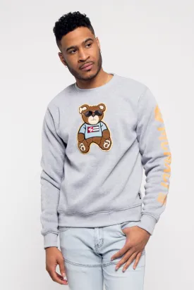 Chenille Bear Patch Fleece Crewneck