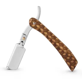 Double Edge Shavette Straight Razor With Pearwood Handle