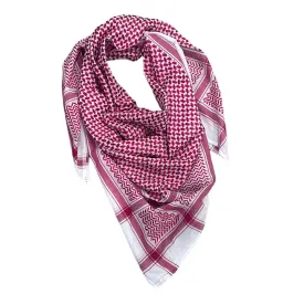 Lightweight Woven Shemagh Kufiya Red & White